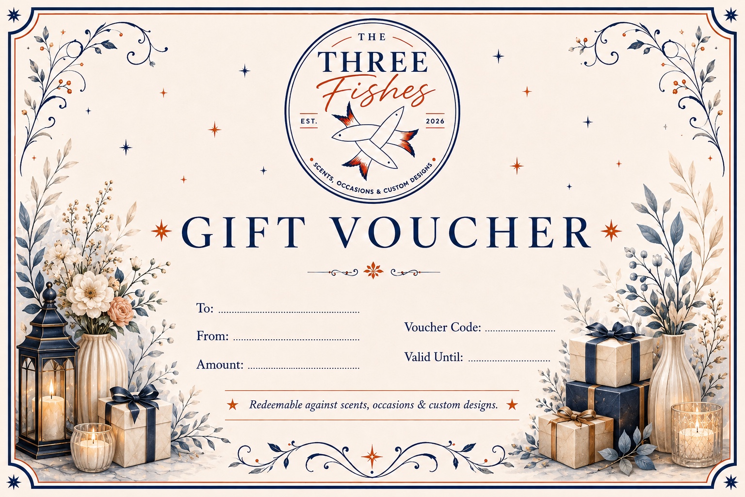 The Three Fishes classic gift voucher