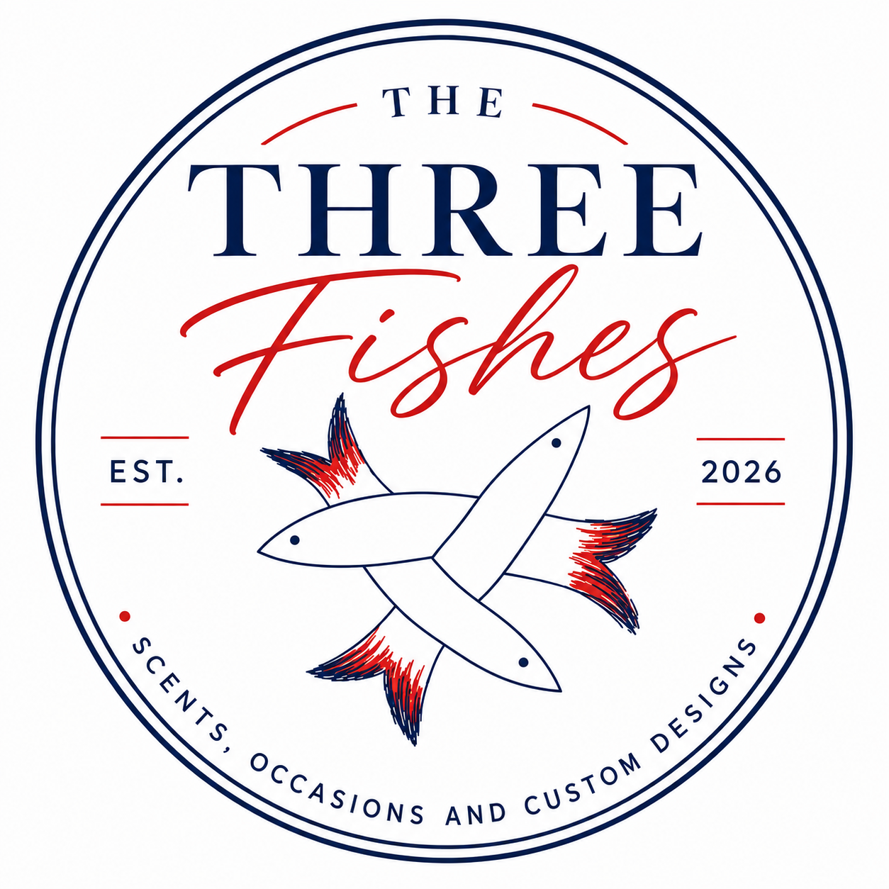 The Three Fishes family business logo